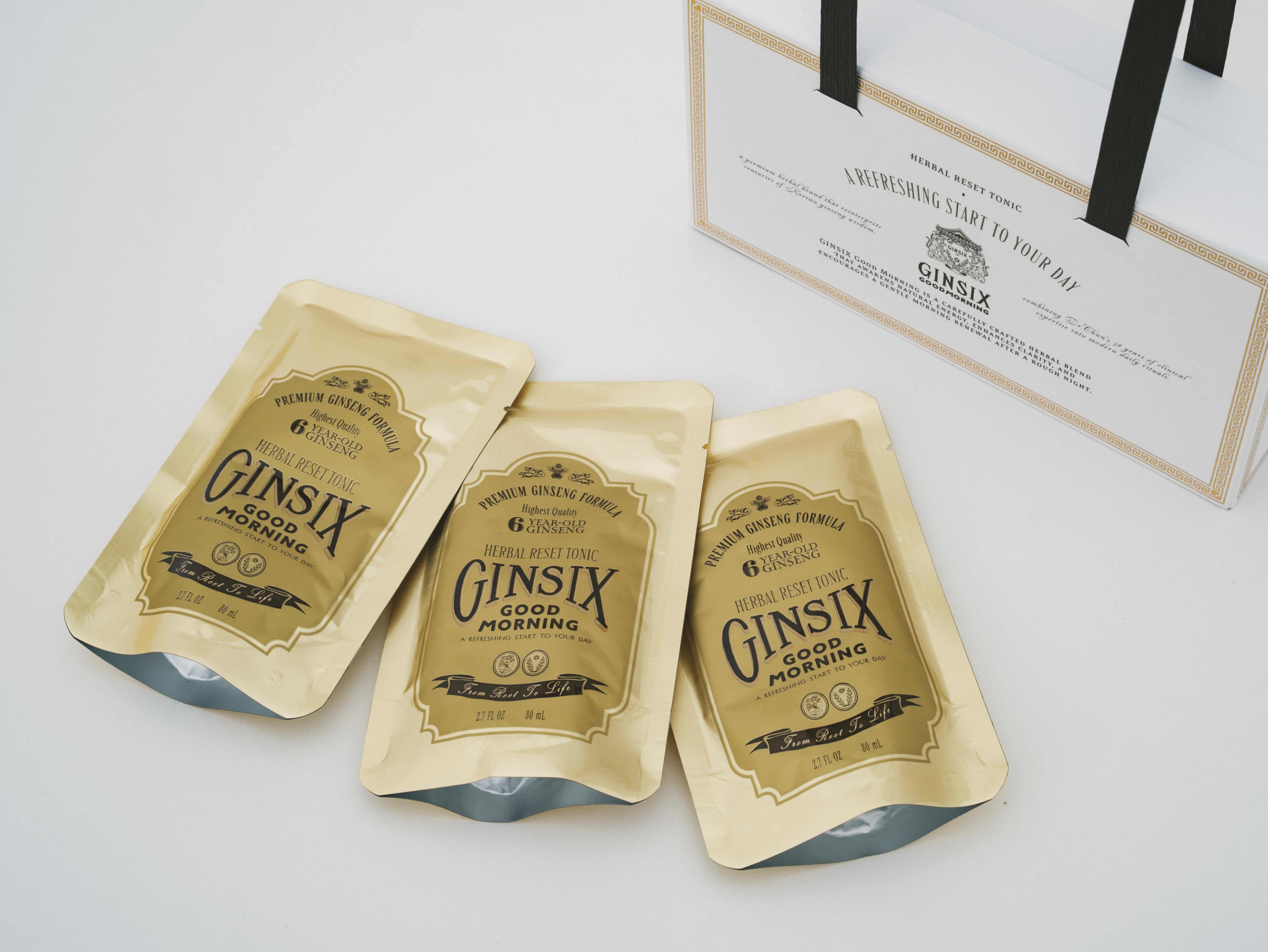 GINSIX Morning Ritual, Premium Korean Herbal Reset Tonic